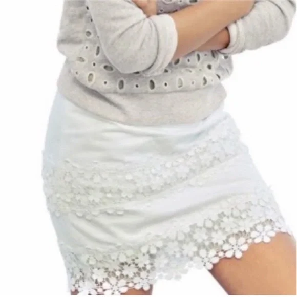 JCREW DAISY LACE MINI SKIRT 🤍 Size 0 - Picture 2 of 8